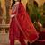 women ethnic motifs embroidered regular thread work liva kurta with trousers & with dupatta
