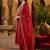 women ethnic motifs embroidered regular thread work liva kurta with trousers & with dupatta