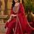 women ethnic motifs embroidered regular thread work liva kurta with trousers & with dupatta