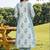 women floral printed panelled beads and stones cotton kurta with trousers & with dupatta
