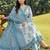 women floral printed panelled beads and stones cotton kurta with trousers & with dupatta