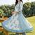 women floral printed panelled beads and stones cotton kurta with trousers & with dupatta