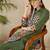 women printed regular cotton kurta with trousers