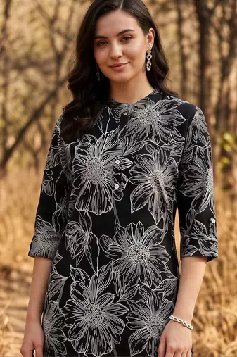 women floral printed regular kurta with palazzos