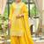 women ethnic motifs embroidered regular thread work kurta with palazzos & with dupatta