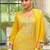 women ethnic motifs embroidered regular thread work kurta with palazzos & with dupatta