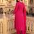 women ethnic motifs printed regular thread work kurta with trousers & with dupatta