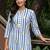 women printed regular cotton kurta with trousers