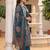 women ethnic motifs printed regular cotton kurta with trousers & with dupatta