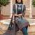 women ethnic motifs printed regular cotton kurta with trousers & with dupatta