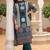 women ethnic motifs printed regular cotton kurta with trousers & with dupatta