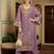 women ethnic motifs embroidered regular kurta with trousers & with dupatta