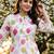 women printed regular cotton kurta with trousers