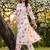 women printed regular cotton kurta with trousers