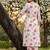 women printed regular cotton kurta with trousers