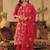 women floral embroidered regular sequinned kurta with trousers & with dupatta