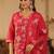 women floral embroidered regular sequinned kurta with trousers & with dupatta