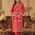 women floral embroidered regular sequinned kurta with trousers & with dupatta