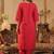women floral embroidered regular sequinned kurta with trousers & with dupatta