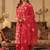 women floral embroidered regular sequinned kurta with trousers & with dupatta