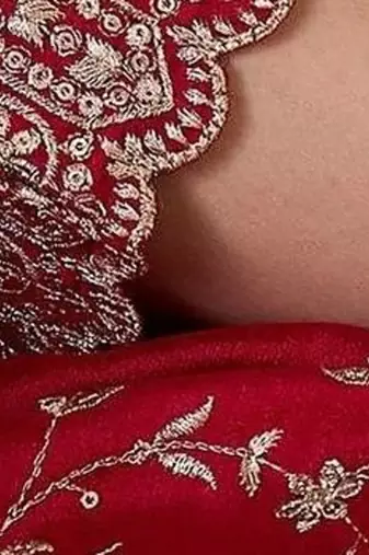 women ethnic motifs embroidered regular gotta patti kurta with trousers & with dupatta
