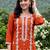 women ethnic motifs embroidered regular thread work kurta with trousers