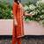 women ethnic motifs embroidered regular thread work kurta with trousers