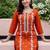 women ethnic motifs embroidered regular thread work kurta with trousers