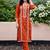 women ethnic motifs embroidered regular thread work kurta with trousers