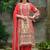 women ethnic motifs embroidered regular mirror work silk kurta with palazzos & with dupatta