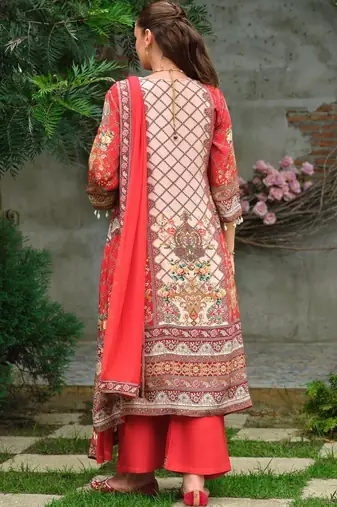 women ethnic motifs embroidered regular mirror work silk kurta with palazzos & with dupatta