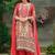 women ethnic motifs embroidered regular mirror work silk kurta with palazzos & with dupatta