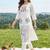 women printed regular cotton kurta with trousers