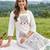 women printed regular cotton kurta with trousers