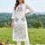 women printed regular cotton kurta with trousers