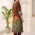 women ethnic motifs printed empire cotton kurta with trousers