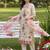 women floral embroidered regular thread work kurta with trousers with dupatta