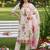 women floral embroidered regular thread work kurta with trousers with dupatta
