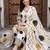 women printed regular cotton kurta with trousers & with dupatta