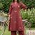 women ethnic motifs embroidered regular thread work cotton kurta with trousers