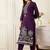 women ethnic motifs printed regular cotton kurta with trousers