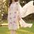 women floral embroidered regular thread work kurta with trousers & with dupatta