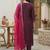 women ethnic motifs embroidered regular liva kurta with trousers & with dupatta