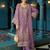 women ethnic motifs embroidered regular kurta with trousers & with dupatta