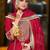 women ethnic motifs embroidered regular kurta with trousers & with dupatta