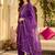 women ethnic motifs embroidered regular thread work liva kurta with palazzos & with dupatta