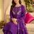women ethnic motifs embroidered regular thread work liva kurta with palazzos & with dupatta