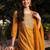women ethnic motifs printed regular thread work cotton kurta with trousers & with dupatta