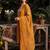 women ethnic motifs printed regular thread work cotton kurta with trousers & with dupatta