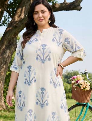 women ethnic motifs printed regular kurta with palazzos 2